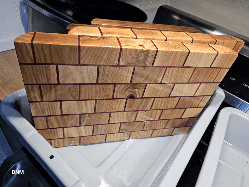 My First Attempt at a Brick Pattern Cutting Board